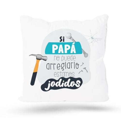 DEREGALOOS Coj&iacute;n Original con Frase Divertida para Padres. Coj&iacute;n para D&iacute;a del Padre. Regalo...