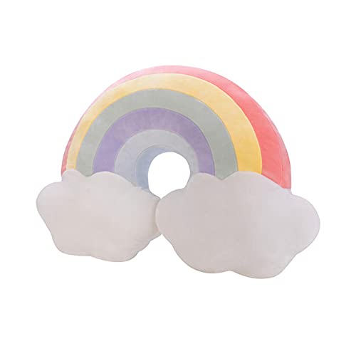 Uposao Coj&iacute;n decorativo, arco iris, estrella, luna, algod&oacute;n, coj&iacute;n de felpa, coj&iacute;n de sof&aacute;,...