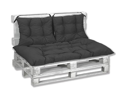 SEB MARKET | Cojines para Palets 120x80 Juego de 3 Piezas &ndash; Colchonetas Acolchadas para Palets de...