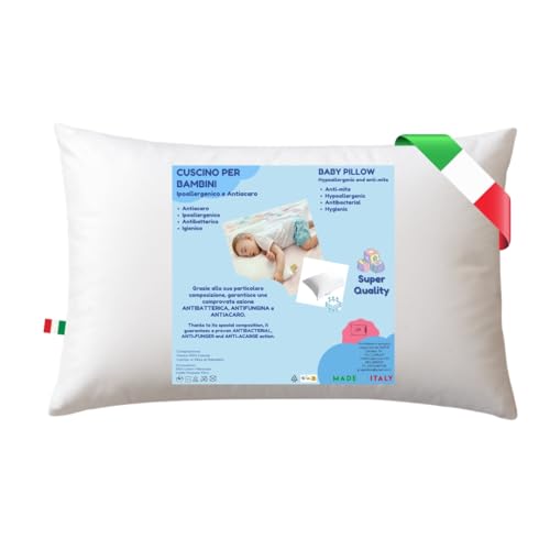 GM Almohada 40x60 Almohada de Cuna Transpirable hipoalerg&eacute;nica anti&aacute;caros con Funda 100% algod&oacute;n...
