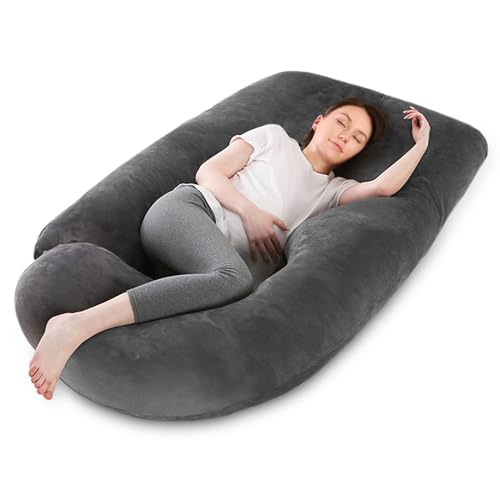 Otauoaea Almohada para Embarazadas, Almohada de Embarazo, Almohada de Cuerpo Completo en Forma de J,...