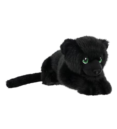 KEELECO - Peluche de Pantera Negra (35 cm, Suave, ecol&oacute;gica, 100% reciclada, Duradera, Lavable,...
