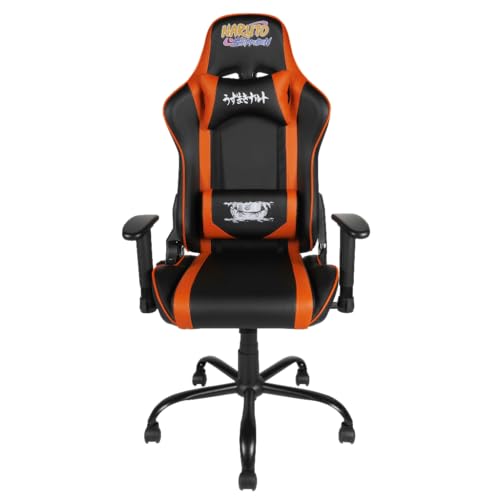 Konix Naruto Shippuden Silla de Oficina para Juegos Premium - Inclinaci&oacute;n del Asiento 150&deg; - Cuero...