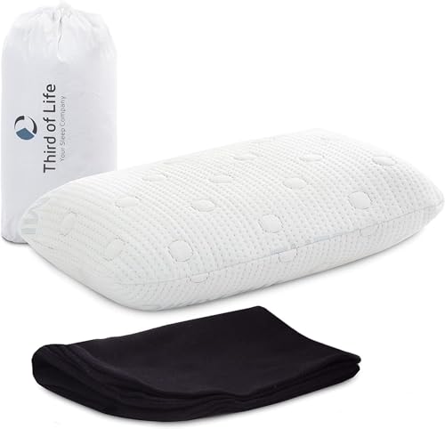 Third of Life Almohada Peque&ntilde;a Viscoel&aacute;stica Volar | Coj&iacute;n Ergon&oacute;mico | Funda con...