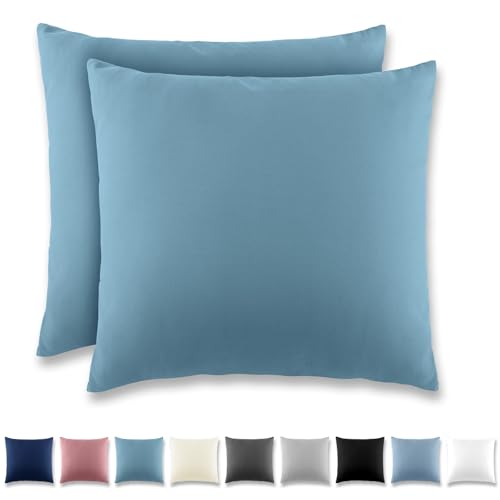 REDKEY Funda Almohada- Juego de 2 Fundas Almohadas 40x40 cm, con Cremallera Oculta, Transpirable...