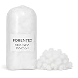 ForenTex Fibra Hueca Siliconada 100% Poliéster – Relleno antialérgico para cojines, almohadas,...
