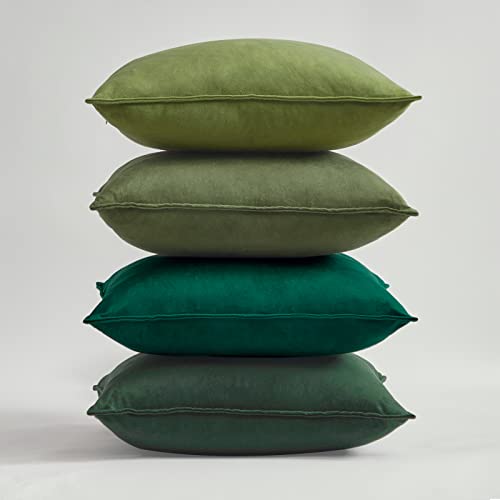 Topfinel Funda Cojin 45x45 Verde Cojines Sofa Cama Salon Juego de 4 Fundas Cojines para Decoracion...