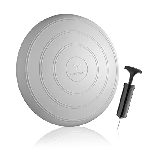 BODYMATE Coj&iacute;n de Equilibrio Comfort Con Bomb&iacute;n, Di&aacute;metro 33 cm | Propioceptivo, Inestable, de...