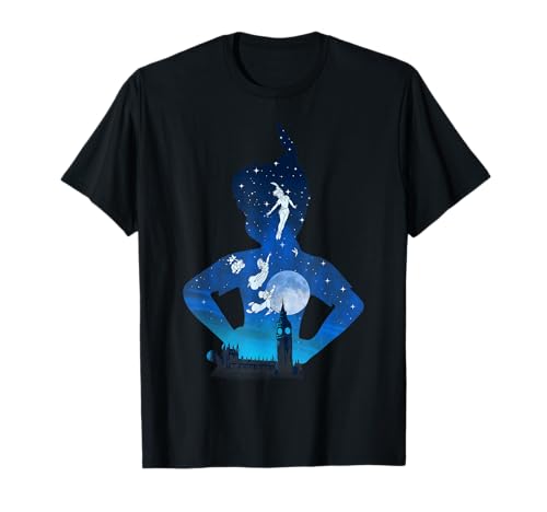 Disney Peter Pan London Flight Silhouette Camiseta