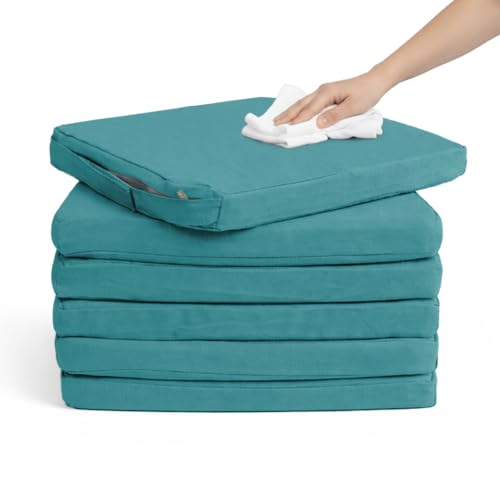 Pack 6 Coj&iacute;n para silla 42x40x4 cm｜Repelente al agua y f&aacute;cil de limpiar｜Con cintas de...