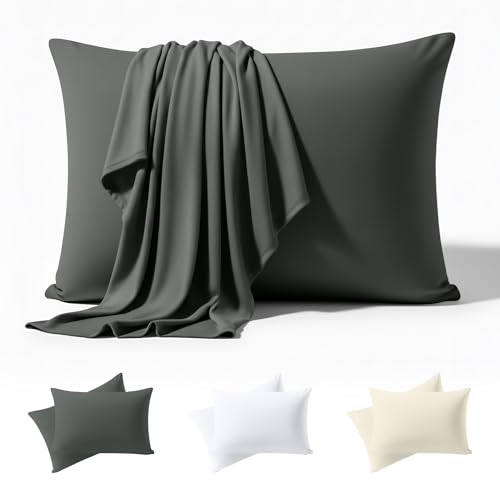 Utopia Bedding - Funda de Almohada de Jersey 30x50 cm, Juego de 2 - Oeko-Tex - Funda de Almohada de...