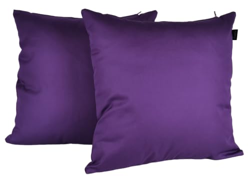 DiseLio - Fundas Cojines 45x45 Color Liso Violeta UVA - Juego 2 Fundas Coj&iacute;n Sof&aacute; y Cama...