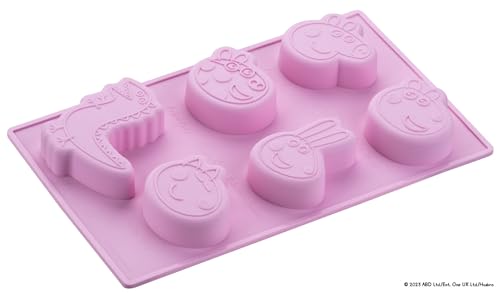 Dr. Oetker Peppa Pig Molde de Silicona para Mini Pasteles, Dise&ntilde;o Peppa y Amigos, Molde de Horno de...