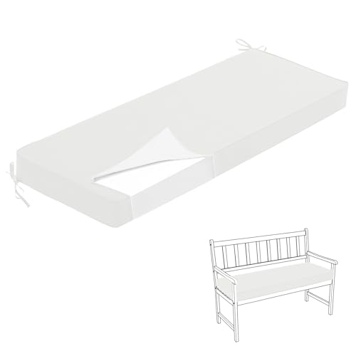 HJZPWB 5 cm de Grosor Ribetes Cojin Banco Exterior Impermeable Cojines para Banco Desmontable...