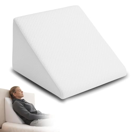 VELOSSIA Almohada cu&ntilde;a antireflujo Adulto 30&times;40&times;48 cm, coj&iacute;n Triangular ortop&eacute;dico para Dormir...