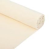 Tela de Lino Natural y Muselina de Algodón Suave - 160×50 cm - Ideal para Bordado, Coser y...