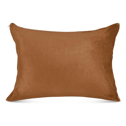 CHIFIGNO Funda de almohada marr&oacute;n de 20 x 40 pulgadas, funda de coj&iacute;n protectora suave para sof&aacute;...