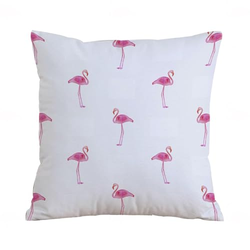 AELKSP Fundas de Coj&iacute;n 45x45 cm,Flamenco, patr&oacute;n de flamencos con Efecto Acuarela, impresi&oacute;n...