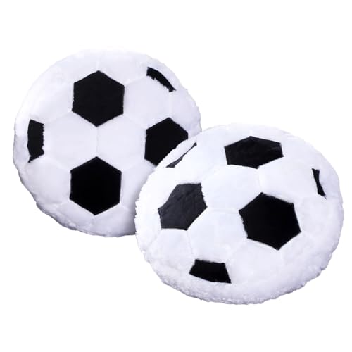 ZenithAura 2 Piezas Almohadas de F&uacute;tbol Suaves y Peludas, Coj&iacute;n de Sof&aacute;, Almohada Decorativa...