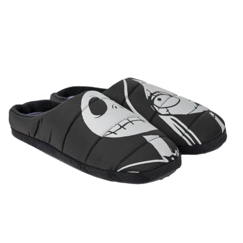 Zapatillas de Andar por Casa de Pesadilla Antes de Navidad - Color Negro y Blanco - Tallas 40/41 -...