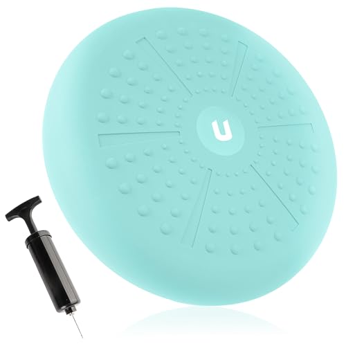 unycos - Coj&iacute;n de Equilibrio y Yoga Antideslizante de 33 cm con Bomb&iacute;n de Aire, Propioceptivo e...