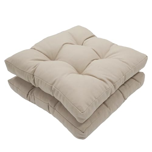 Viste tu hogar Pack 2 Cojines para Silla, 40x40x5 CM, Efecto Tridimensional, Relleno de 100%...