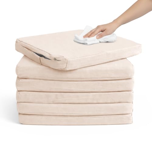 Pack 6 Coj&iacute;n para silla 42x40x4 cm｜Repelente al agua y f&aacute;cil de limpiar｜Con cintas de...