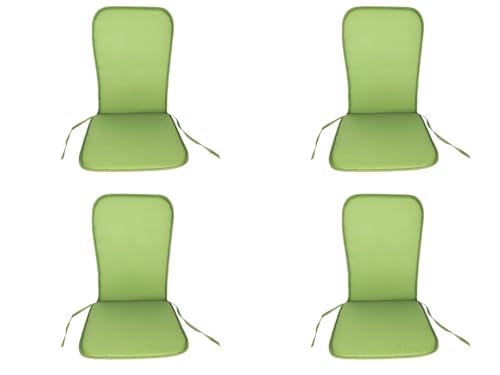 HERSIG - Pack 4 Cojines Silla con Respaldo | Almohadillas Silla Verde Oscuro