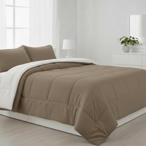 DONATELLA EDREDON Bicolor Tierra | Edred&oacute;n Nordico Bicolor Reverisble | Duvet Microfibra C&aacute;lido...