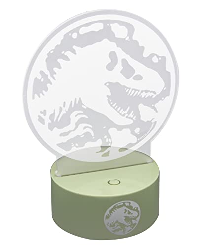 Joy Toy Jurassic World Dominion - Plantilla de luz LED (17 x 5 x 23 cm, ancha), color verde, azul,...