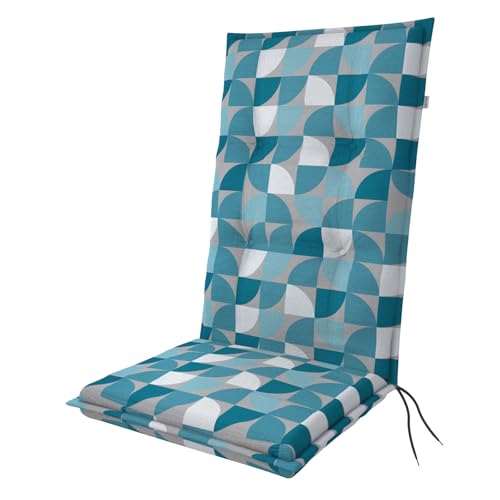 Doppler Coj&iacute;n de respaldo alto '2917', color turquesa, gris y blanco, aprox. 119 x 48 x 6 cm