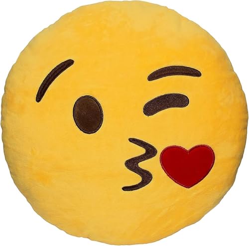 Vnnigmn - Coj&iacute;n de peluche con emoticonos decorativos para cumplea&ntilde;os, regalo para la casa,...