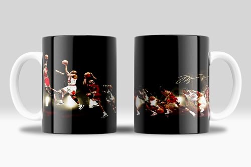 newseny Taza de Michael Jordan Evoluci&oacute;n Cer&aacute;mica de 355ml - Regalo para fans de NBA y M.Jordan...