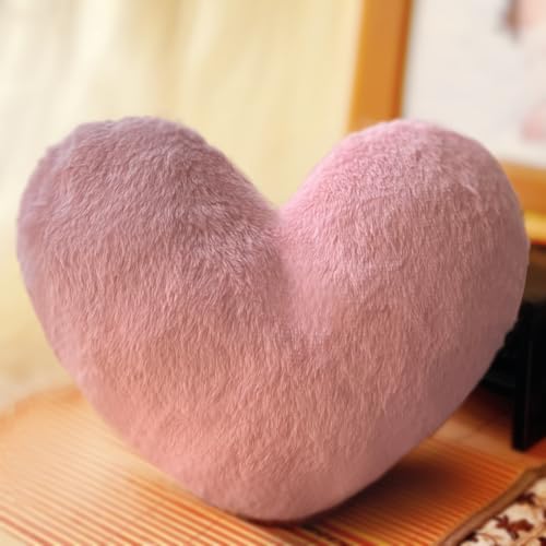ODIWEN Coj&iacute;n de Peluche en Forma de Coraz&oacute;n, Coj&iacute;n Decorativo de Sof&aacute; de Felpa, Almohada de...