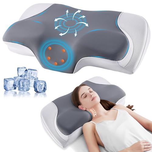 YunNasi Almohada Cervical de Espuma Viscoel&aacute;stica Almohada Ortopedica para Soporte de Cabeza...