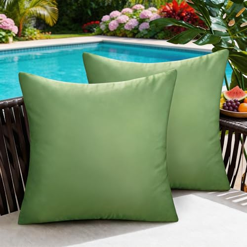 Fundas de Coj&iacute;n 40x40 cm Verdes, Impermeables para Exteriores E Interiores, Fundas Decorativas de...