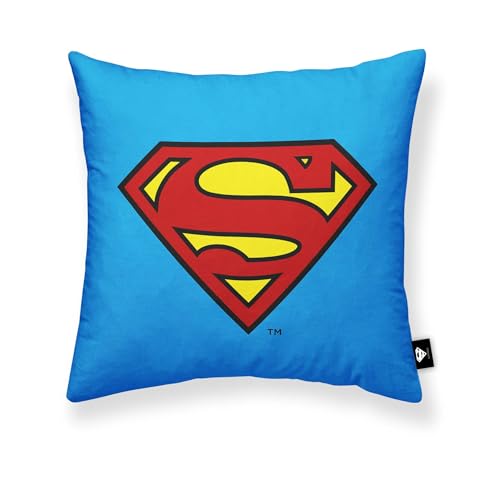 BELUM | Funda de cojín 100% algodón Superman A 45x45cm, Funda de cojín Suave, Funda de cojín de...