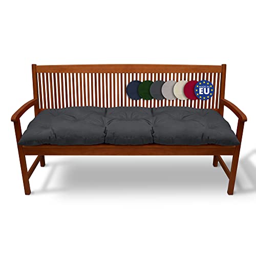 Beautissu Cojines para Bancos Flair BK 100x50x10 cm C&oacute;modo Acolchado Banco de jard&iacute;n/Columpio...