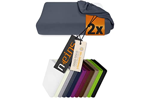 npluseins Pack de 2 fundas el&aacute;sticas para coj&iacute;n cervical coj&iacute;n de salud 959.1234, M, 35-40x55-60...