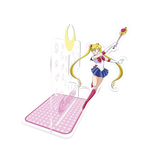 ABYSTYLE - Sujetalibros acr&iacute;lico Sailor Moon - Producto oficial - Doble soporte transparente -...