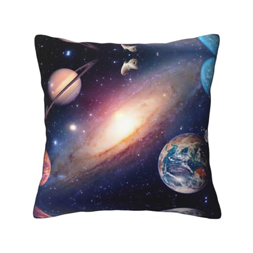Uusnwaa Fundas de coj&iacute;n con estampado de galaxia del universo para interiores, para sala de estar,...