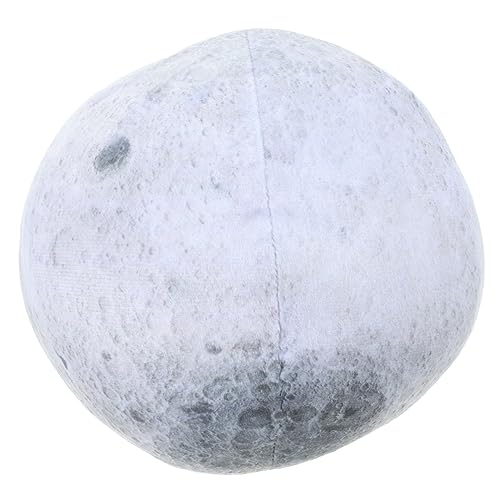 Amosfun Almohada Lunar Esf&eacute;rica de 17 Cm, Coj&iacute;n Peludo de Felpa Suave, Dise&ntilde;o Realista de...