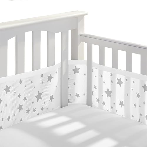 Bizcasa Protector de Cuna para beb&eacute;,Chichoneras Cuna Plegable 4 Lados, Ajustable,Extra&iacute;ble con...