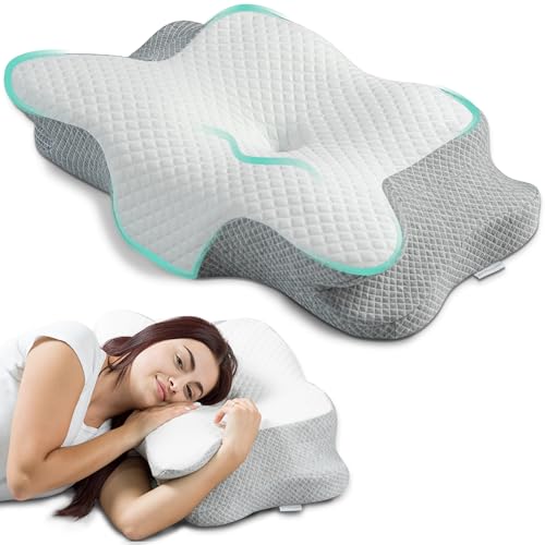 Flowen Almohada Cervical y Cuello Espuma de Memoria Cojin Ortop&eacute;dico para Dormir Anti&aacute;caros...