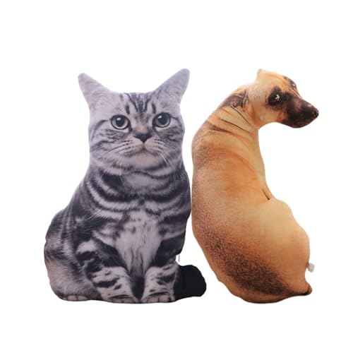 2 pcs perro revuelta cojin,almohada En Forma De Perro, peluche Con Dise&ntilde;o, forma de perro divertida...