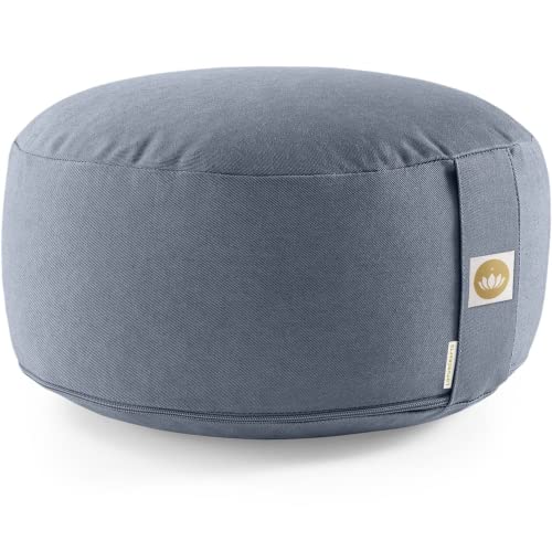 Lotuscrafts Cojin Meditacion Yoga LOTUS - Altura 15 cm - Relleno de Espelta - Cubierta en Algodon...