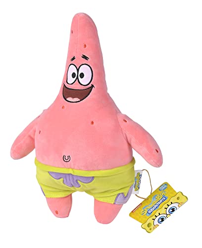 Simba- Peluche Patricio 35cm, Bob Esponja, Material Suave y Agradable, Relleno 100% Reciclado,...
