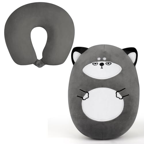 flintronic Almohada de Peluche para Abrazar, Almohada de Viaje 2-en-1 para Ni&ntilde;os, Linda Mu&ntilde;eca...
