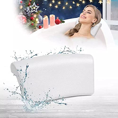 Lonkenn Almohada de Ba&ntilde;o, Reposacabezas Ba&ntilde;era con Ventosas, Waterproof Bath Headrest Bathtub SPA...