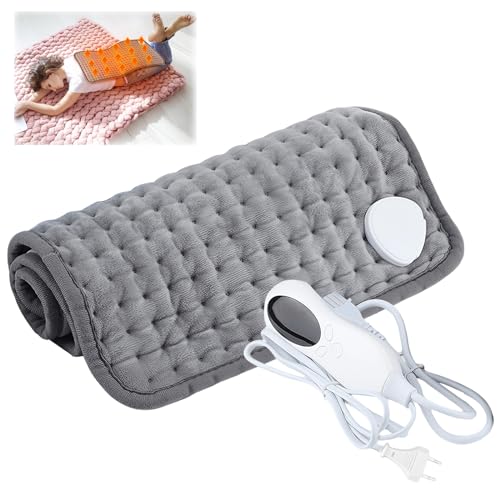 Cojín térmico con apagado automático, 30 x 60 cm, cojín térmico para seco y húmedo, 9 niveles...